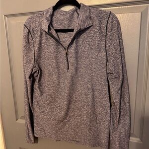 Lululemon men’s Heathered Blue Quarter-Zip Pullover
